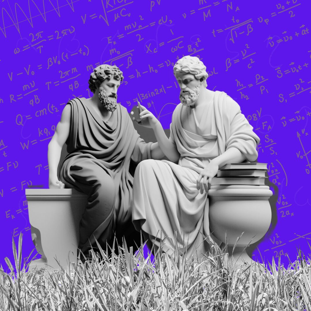 Deux philosophes grecs anciens échangent