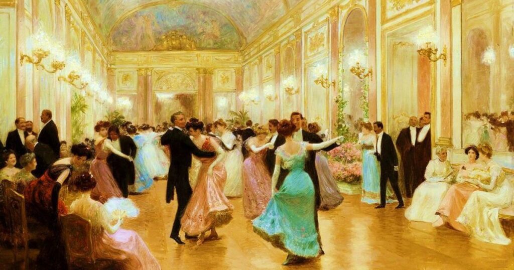 Soirée dansante durant la Belle époque