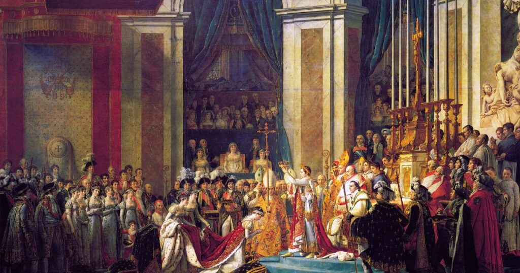 Représentation du sacre de Napoléon Ier