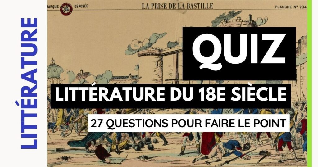 Couverture du Quiz sur la littérature française du 18ème siècle