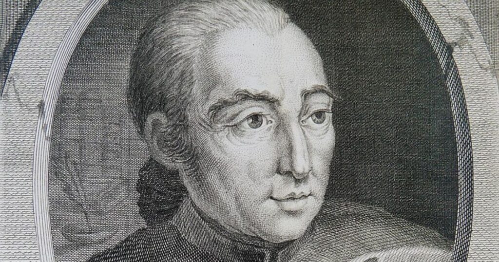 Gravure représentant Restif de la Bretonne, auteur français du 18ème siècle