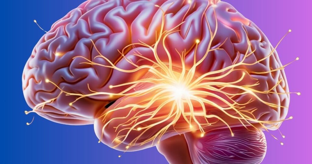 Illustration du réseau de neurones dans le cerveau