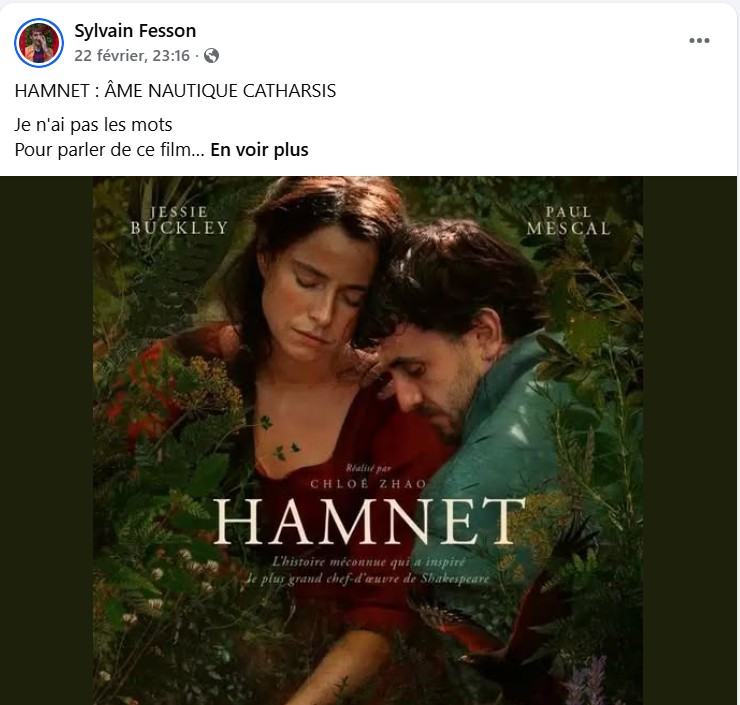 Capture d'une publication Facebook de Sylvain Fesson