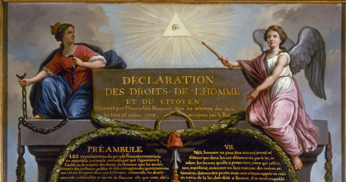 Reproduction de la Déclaration des droits de l'homme et du citoyen