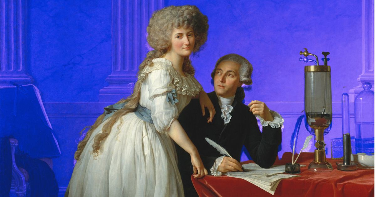 Peinture représentant Antoine Lavoisier et sa femme Marie-Anne